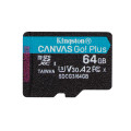 Kingston Technology Canvas Go! Plus Carte microSDXC Canvas Go Plus 170R A2 U3 V30 de 64 Go sans ADP