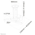 Neomounts BEAMER-C80 Support de plafond pour vidéoprojecteur - h13-20 cm - orientable