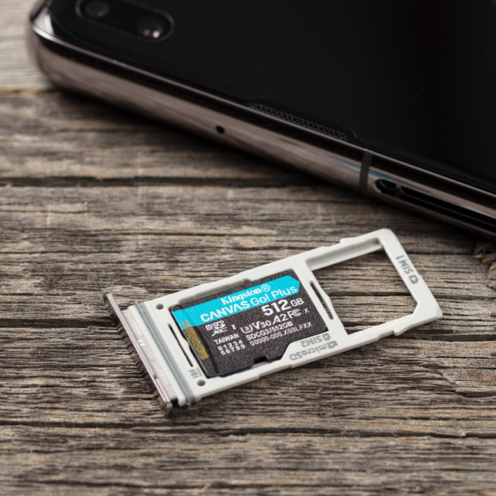 Kingston Technology Carte microSDXC Canvas Go Plus 170R A2 U3 V30 de 512 Go sans ADP