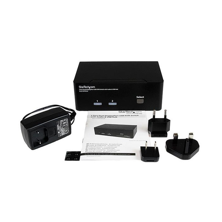 StarTech.com Commutateur KVM 2 Ports DisplayPort, USB et Audio - Switch KVM - 2560x1600