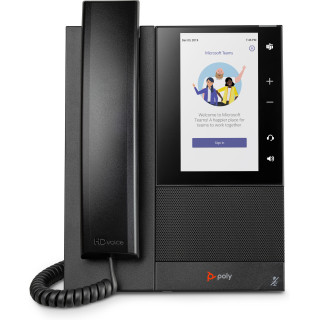 HP Poly Téléphone multimédia professionnel Poly CCX 505 pour Microsoft Teams et compatible PoE