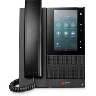 HP Poly Téléphone multimédia professionnel Poly CCX 505 avec Open SIP et compatible PoE