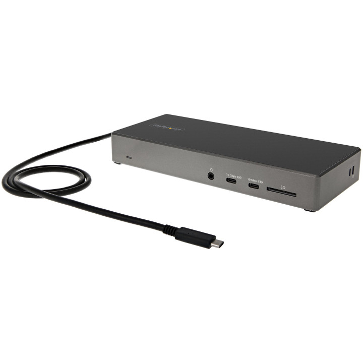 StarTech.com Dock USB-C - Station d'accueil USB Type C Triple Écrans 4K - Alimentation 100W - DP 1.4 Alt Mode & DSC, 2x Displa