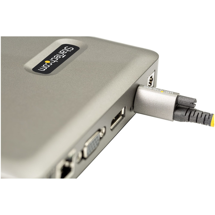 StarTech.com Dock USB C - USB-C vers DisplayPort 4K 30Hz ou VGA - Chargement USB Power Delivery 65W - Hub USB 3.1 Gen 1 à 4 po
