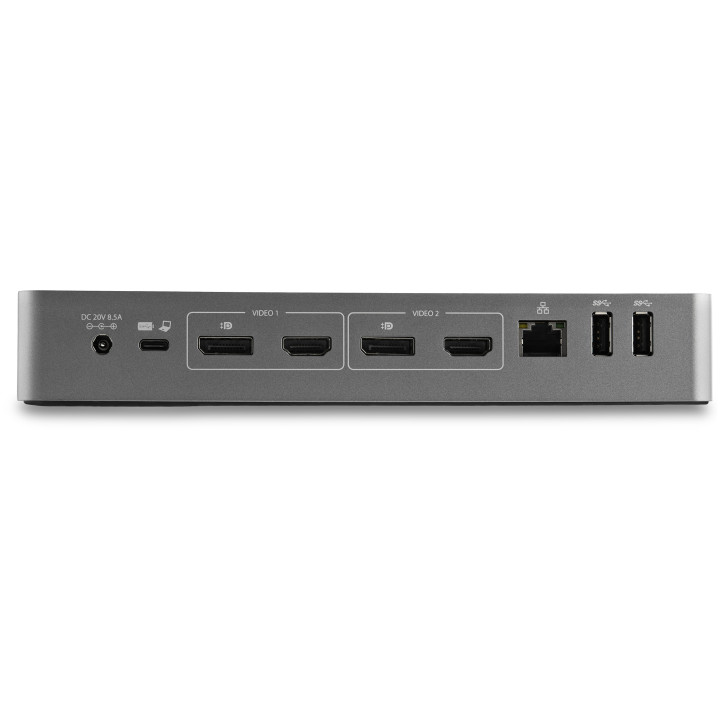 StarTech.com Station d'Accueil Universelle pour Ordinateur Portable, Station d'Accueil Hybride USB-C & USB-A, Dual 4K DP & HDMI