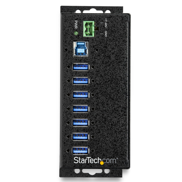 StarTech.com Hub USB 3.0 à 7 ports avec adaptateur d'alimentation - Concentrateur USB-A industriel en métal avec protection c