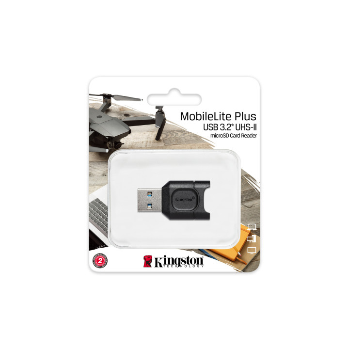 Kingston Technology MobileLite Plus lecteur de carte mémoire USB 3.2 Gen 1 (3.1 Gen 1) Type-A Noir