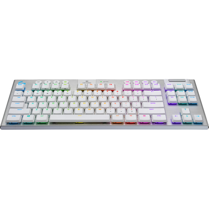 Logitech G 920-009662 clavier Gaming RF sans fil + Bluetooth AZERTY Français Blanc