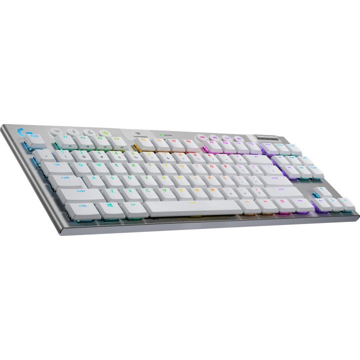 Logitech G 920-009662 clavier Gaming RF sans fil + Bluetooth AZERTY Français Blanc