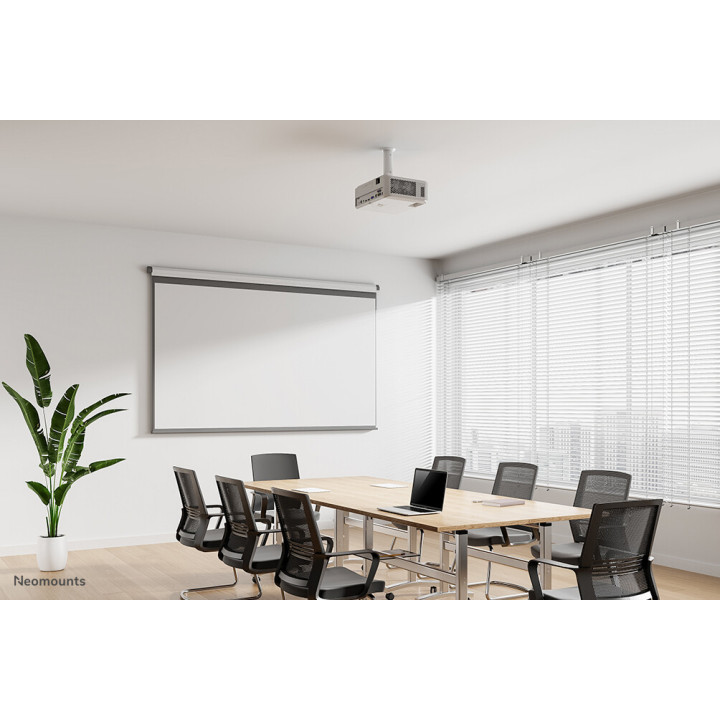 Neomounts BEAMER-C80WHITE Support de plafond pour vidéoprojecteur - h13-20 cm - orientable