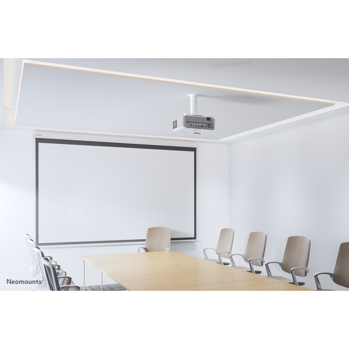 Neomounts BEAMER-C80WHITE Support de plafond pour vidéoprojecteur - h13-20 cm - orientable