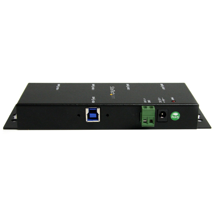StarTech.com Hub USB 3.0 4 Ports - 5Gbps - Hub USB-A Industriel en Métal - Hub de Données USB Montable au Mur ou sur le Burea