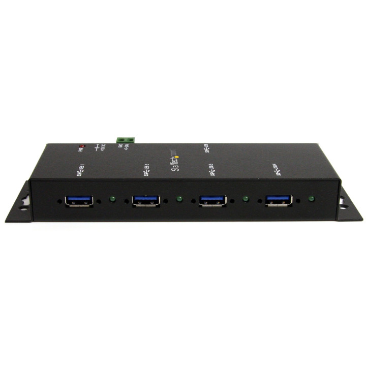 StarTech.com Hub USB 3.0 4 Ports - 5Gbps - Hub USB-A Industriel en Métal - Hub de Données USB Montable au Mur ou sur le Burea