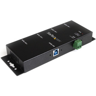 StarTech.com Hub USB 3.0 4 Ports - 5Gbps - Hub USB-A Industriel en Métal - Hub de Données USB Montable au Mur ou sur le Burea
