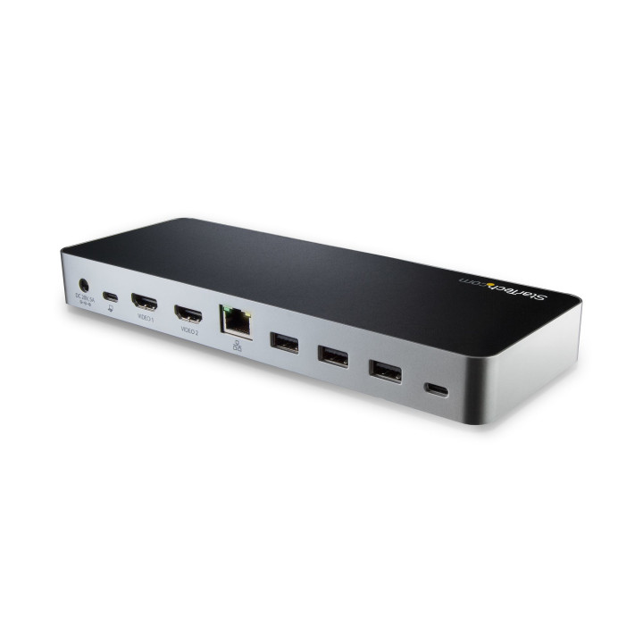 StarTech.com Station d'Accueil USB C Double Écran avec PD 60W pour PC Portables Windows - Dock USB C vers HDMI / DVI - Dock US