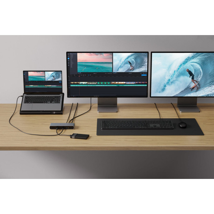 Targus HDTB4D-EU station d'accueil Thunderbolt 4 Gris