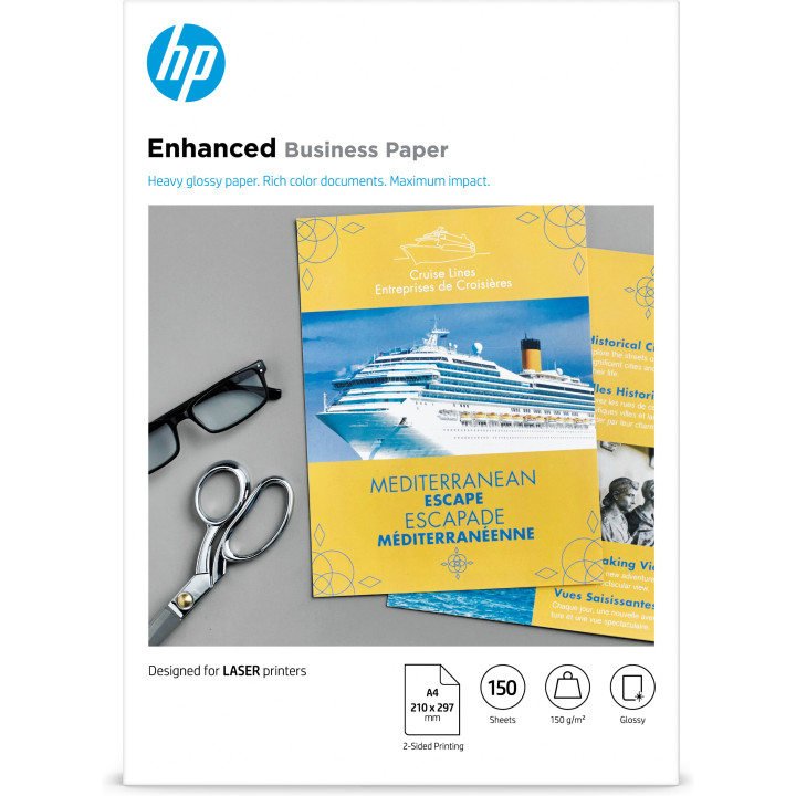 HP Papier Enhanced Business, brillant, 150 g/m2, A4 (210 x 297 mm), 150 feuilles