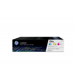HP 126A pack de 3 toners LaserJet cyan/magenta/jaune authentiques