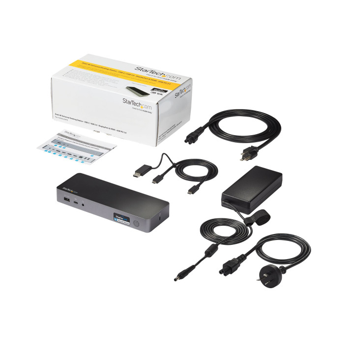 StarTech.com Station d'Accueil Universelle pour Ordinateur Portable, Station d'Accueil Hybride USB-C & USB-A, Dual 4K DP & HDMI