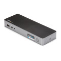 StarTech.com Station d'Accueil Universelle pour Ordinateur Portable, Station d'Accueil Hybride USB-C & USB-A, Dual 4K DP & HDMI