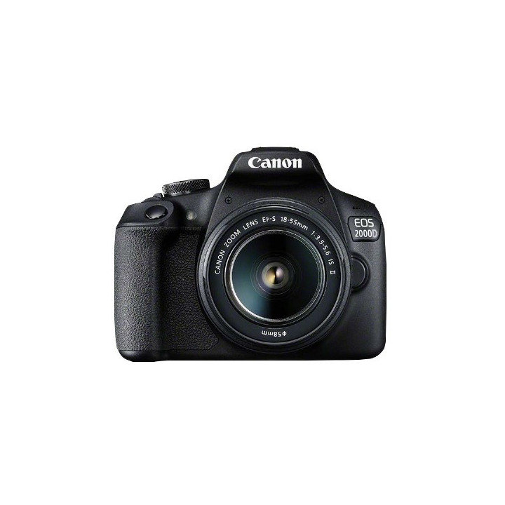 Canon EOS 2000D BK 18-55 IS II EU26 Kit d'appareil-photo SLR 24,1 MP CMOS 6000 x 4000 pixels Noir