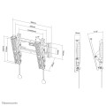 Neomounts NM-W125BLACK Support pour écran mural 10-40" - inclinable