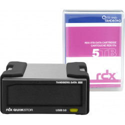 Overland-Tandberg O-T Kit de lecteur RDX avec cassette de 5 To, externe, noir, USB3+