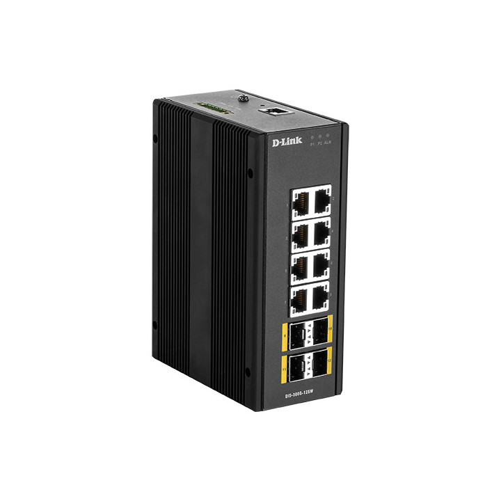 D-Link DIS‑300G‑12SW Géré L2 Gigabit Ethernet (10/100/1000) Noir