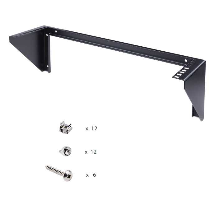 StarTech.com Rack Vertical 19" 3U à Montage Mural - Support Mural 19" de Panneau de Brassage pour Data/AV/IT/Ordinateur - Rack