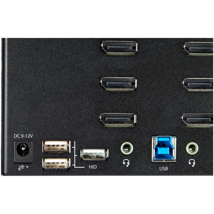 StarTech.com Switch KVM 2 Ports Quadruple Écran DisplayPort - 4K 60Hz UHD HDR - Concentrateur KVM 4K DP 1.2 avec 2 Ports USB 3