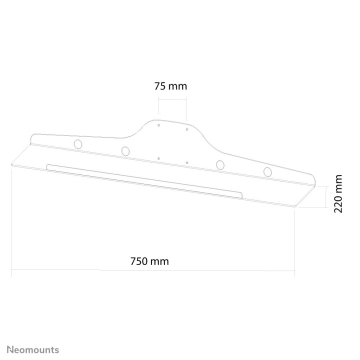 Neomounts KEYB-V100 Support de clavier/souris - l75 cm
