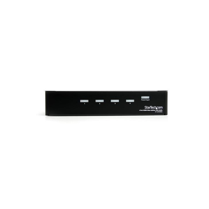 StarTech.com Répartiteur vidéo et amplificateur de signal HDMI haute vitesse à 4 ports avec audio