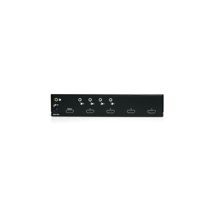 StarTech.com Répartiteur vidéo et amplificateur de signal HDMI haute vitesse à 4 ports avec audio