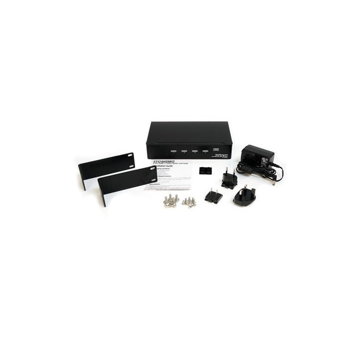 StarTech.com Répartiteur vidéo et amplificateur de signal HDMI haute vitesse à 4 ports avec audio