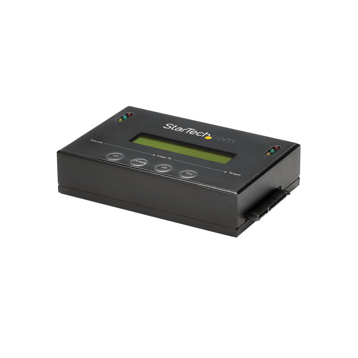 StarTech.com Duplicateur et Effaceur de Disque Dur Autonome 1:1, Cloneur et Effaceur de Disque SATA HDD/SSD, Écran LCD, Confor