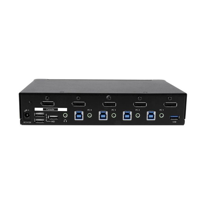 StarTech.com Switch KVM USB DisplayPort à 4 ports avec hub USB 3.0 intégré - 4K 30 Hz