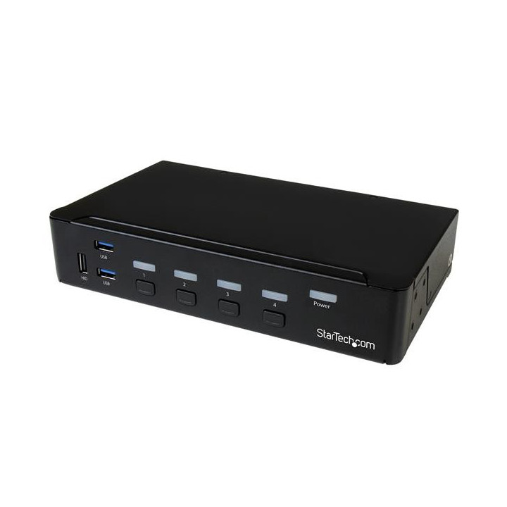 StarTech.com Switch KVM USB DisplayPort à 4 ports avec hub USB 3.0 intégré - 4K 30 Hz