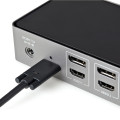 StarTech.com Dock USB-C & USB-A - Station d'Accueil Universelle à Triple Écran DisplayPort & HDMI 4K 60Hz - 85W Power Deliver