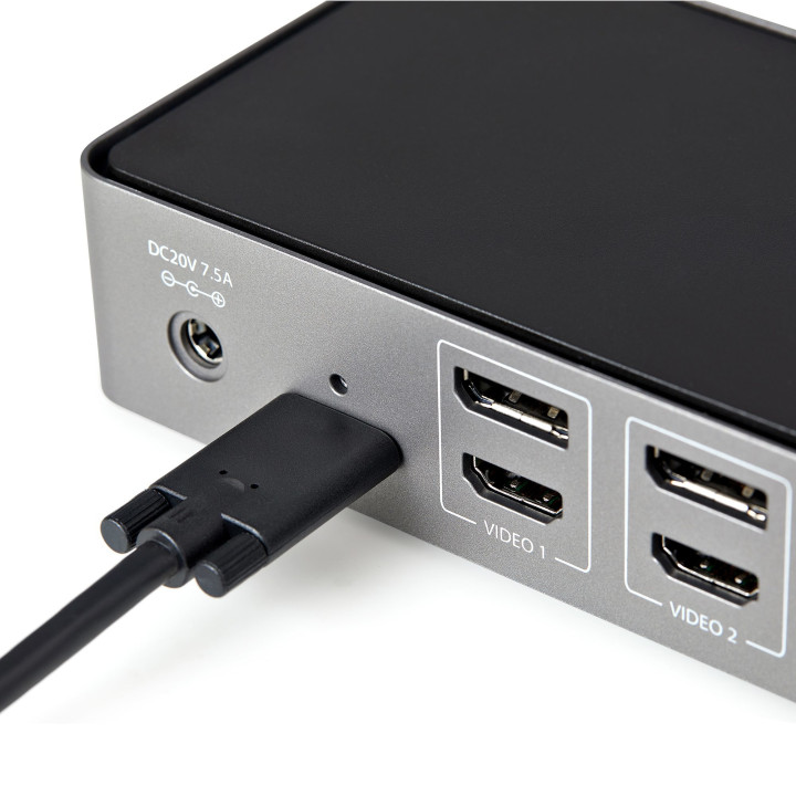 StarTech.com Dock USB-C & USB-A - Station d'Accueil Universelle à Triple Écran DisplayPort & HDMI 4K 60Hz - 85W Power Deliver