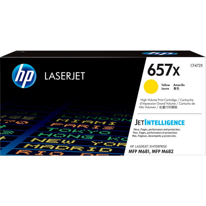 HP Cartouche de toner jaune 657X LaserJet grande capacité authentique