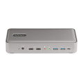 StarTech.com Docking Station KVM USB-C pour Deux PC Portables - Station d'Accueil DisplayPort 4K 60Hz pour 2 Moniteurs - Hub US