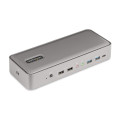 StarTech.com Docking Station KVM USB-C pour Deux PC Portables - Station d'Accueil DisplayPort 4K 60Hz pour 2 Moniteurs - Hub US