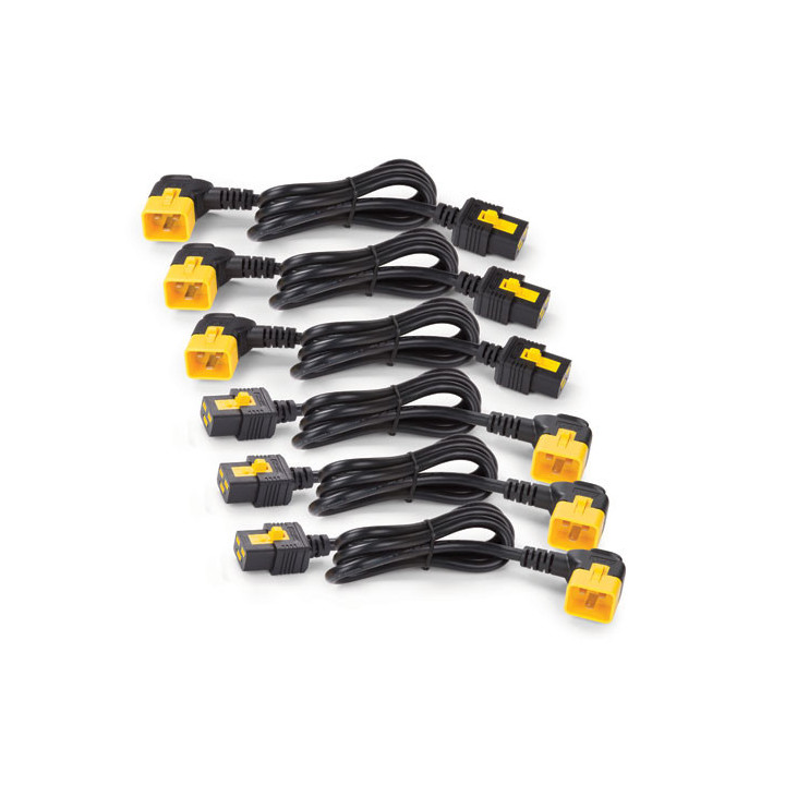 APC , Power Cord Kit (6 ea), Locking, C19 to C20 (90 Degree), 1.2m