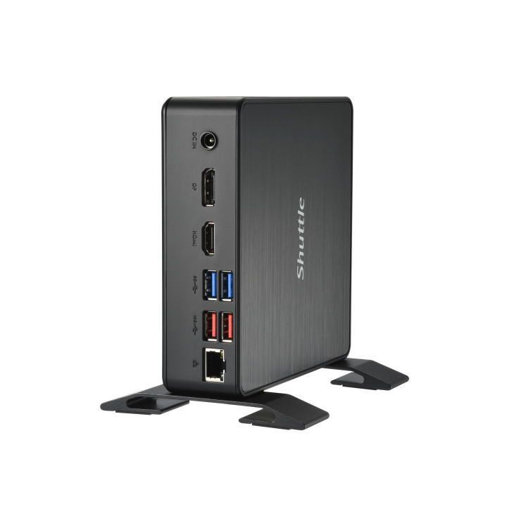 Shuttle XPC Nano PC NC40U, Intel Celeron 7305U, 1x HDMI, 1x DP,1xUSB-C/DP, 6x USB3.2, 1x 2.5" bay, 2x M.2, 1x LAN, RAID, foncti