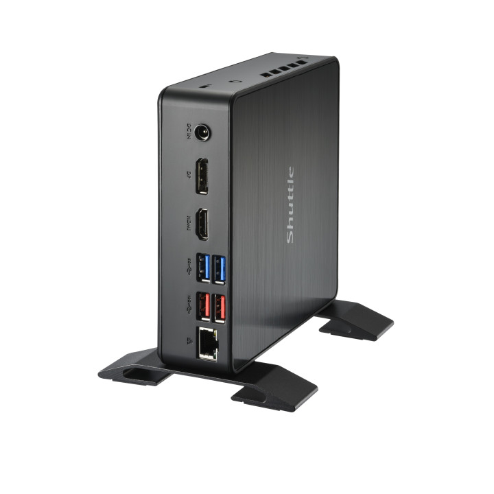 Shuttle XPC Nano PC NC40U, Intel Celeron 7305U, 1x HDMI, 1x DP,1xUSB-C/DP, 6x USB3.2, 1x 2.5" bay, 2x M.2, 1x LAN, RAID, foncti