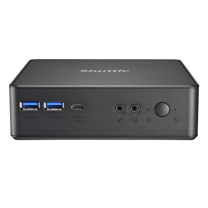 Shuttle XPC Nano PC NC40U, Intel Celeron 7305U, 1x HDMI, 1x DP,1xUSB-C/DP, 6x USB3.2, 1x 2.5" bay, 2x M.2, 1x LAN, RAID, foncti