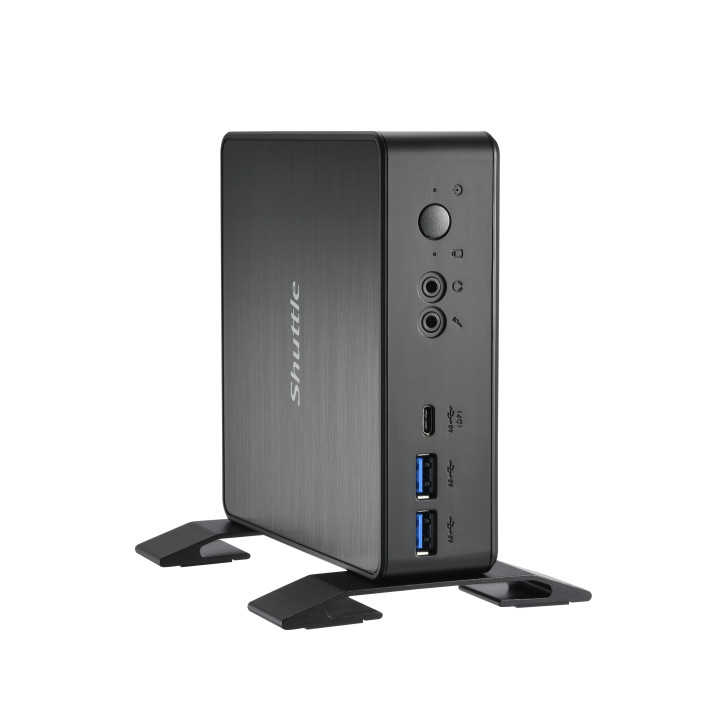 Shuttle XPC Nano PC NC40U, Intel Celeron 7305U, 1x HDMI, 1x DP,1xUSB-C/DP, 6x USB3.2, 1x 2.5" bay, 2x M.2, 1x LAN, RAID, foncti