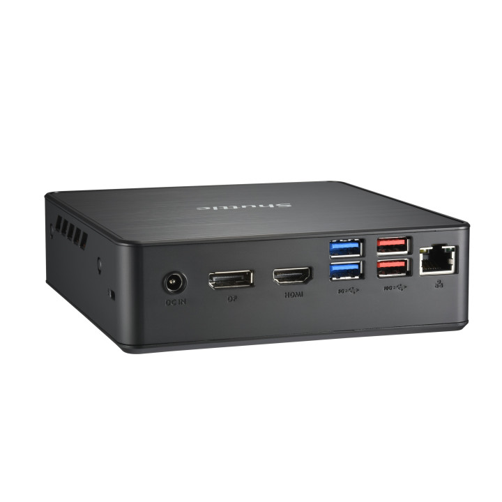 Shuttle XPC Nano PC NC40U, Intel Celeron 7305U, 1x HDMI, 1x DP,1xUSB-C/DP, 6x USB3.2, 1x 2.5" bay, 2x M.2, 1x LAN, RAID, foncti