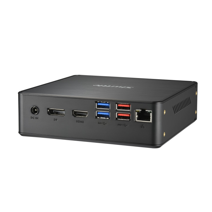 Shuttle XPC Nano PC NC40U, Intel Celeron 7305U, 1x HDMI, 1x DP,1xUSB-C/DP, 6x USB3.2, 1x 2.5" bay, 2x M.2, 1x LAN, RAID, foncti