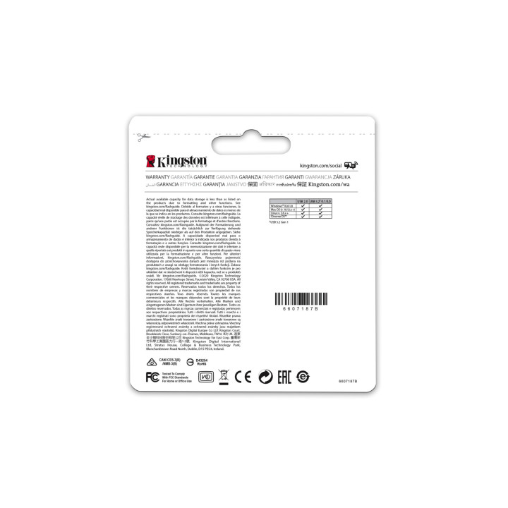 Kingston Technology DataTraveler 64 Go Micro 200 Mo/s Metal USB 3.2 Gen 1
